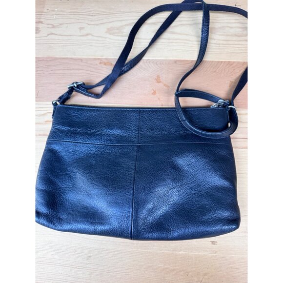 Fossil Dawson Crossbody Black Pebble Leather Bag With Adjustable Strap - Picture 3 of 7